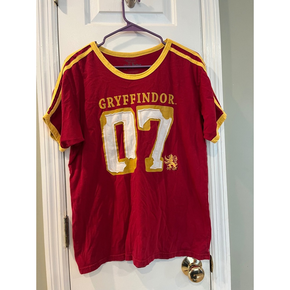 Harry Potter Gryffindor 07 Athletic Ringer Tee Universal Studios Theme Park M